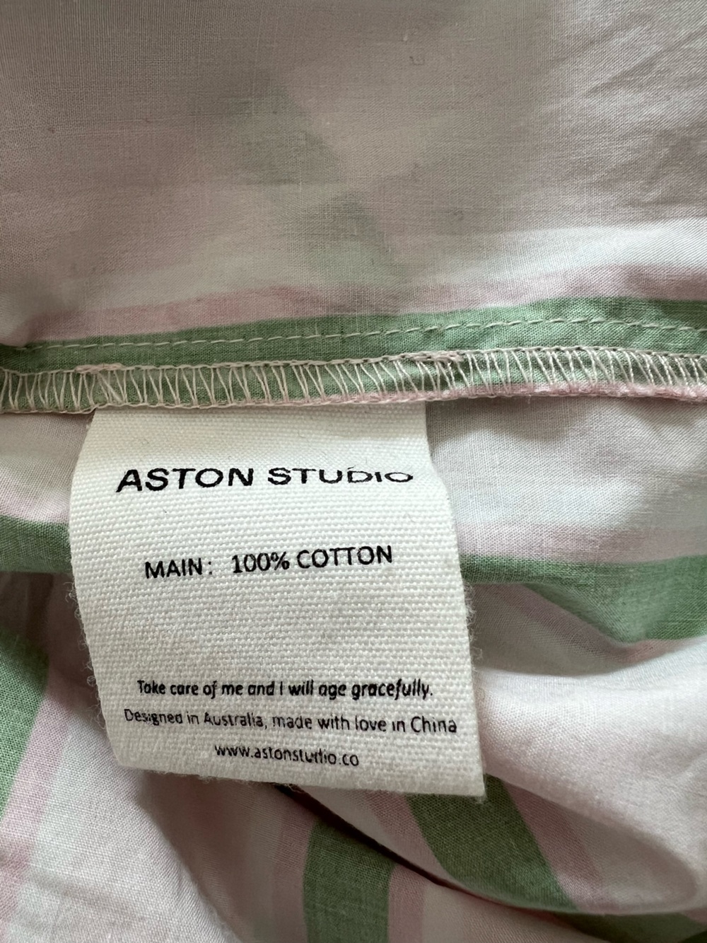 Striped Green & White Button-Up Shirt - Women - Picture 5 of 5